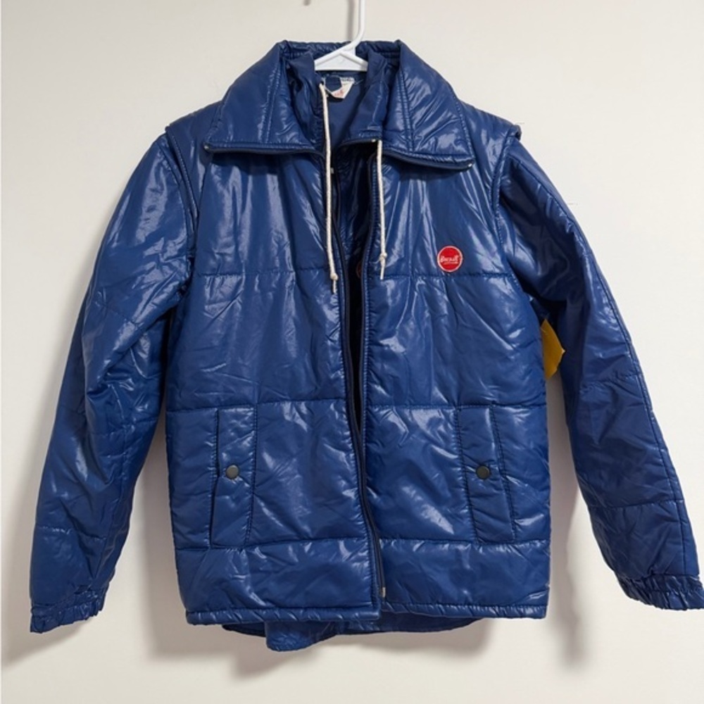 Vintage  Blue Puffer Jacket with under jacket and hood size m